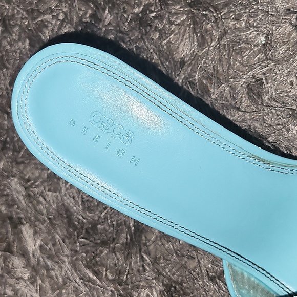 Blue ASOS mules sz 9 - Picture 2 of 5
